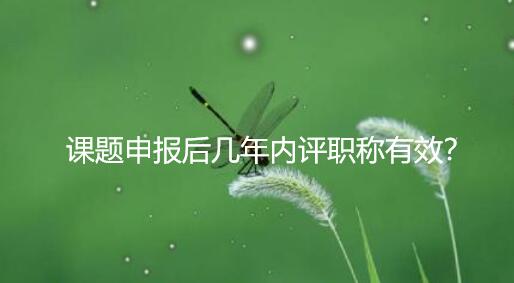 课题申报后几年内评职称有效